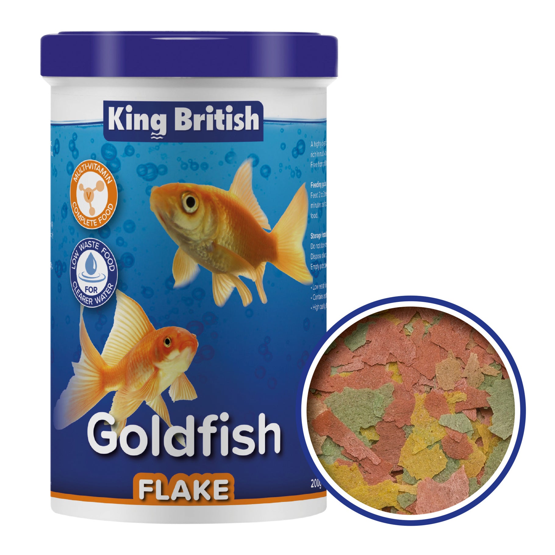 Picture of King British Goldfish Flakes - Complete Fish Food for Aquariums - Pro ...