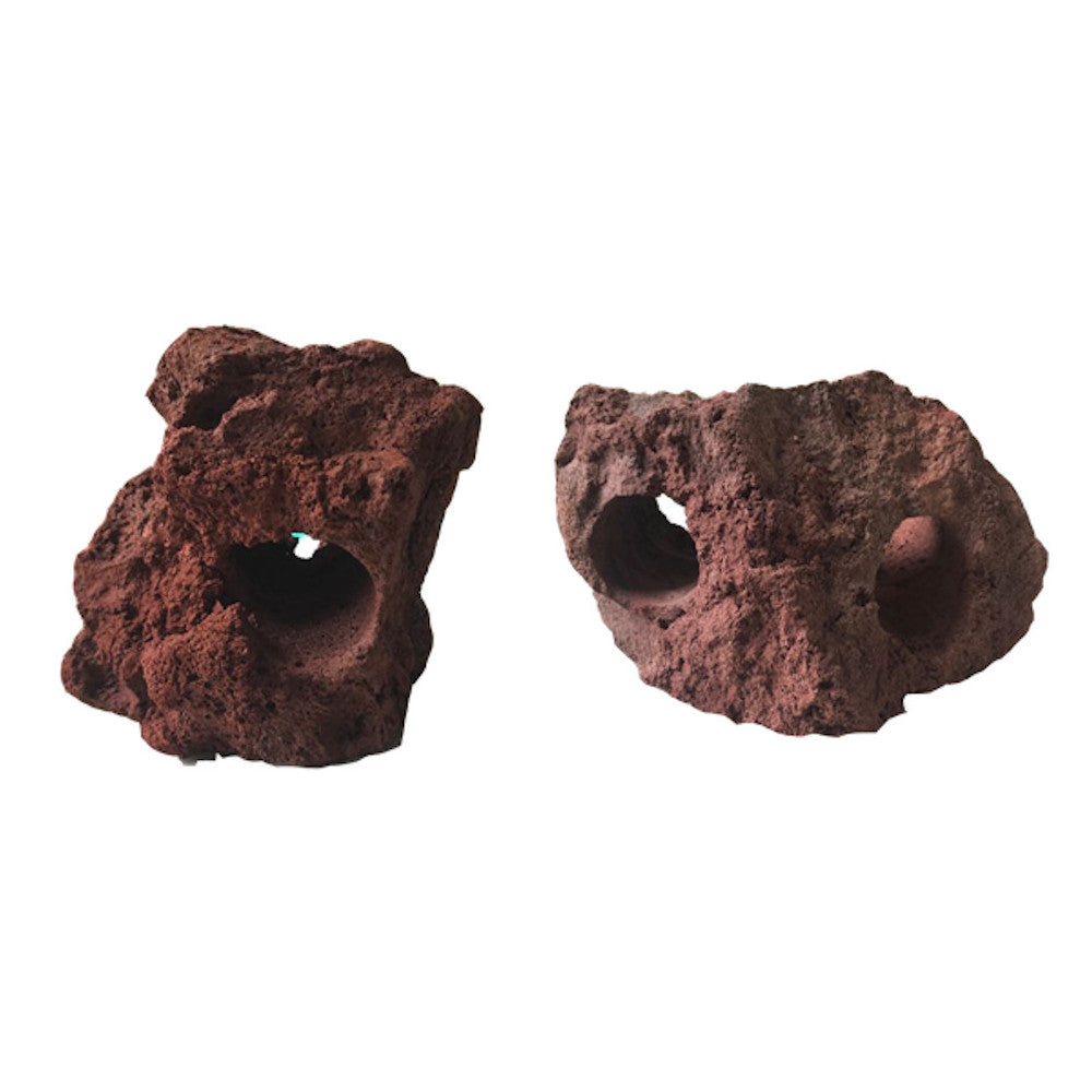 Large Detailed Dark Lava Holey Rock Decoration - Polyresin, Synthetic, Grey, 25x9x26 Cm, FMF