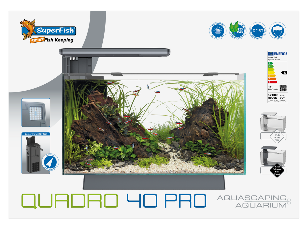 Superfish Quadro 40 Pro (White/Blue LED)