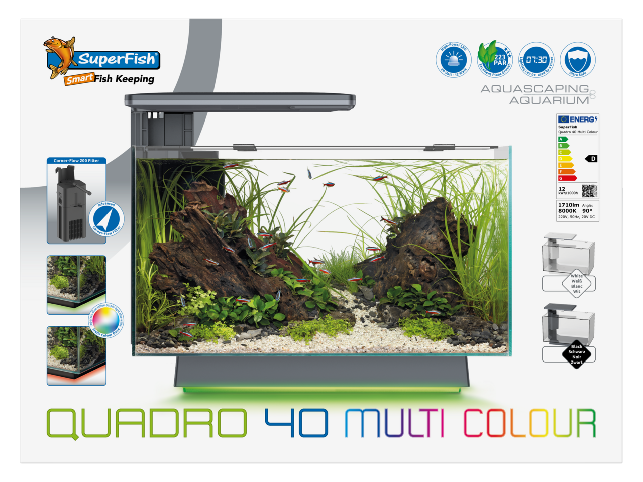 Superfish Quadro 40 Multi-Colour LED