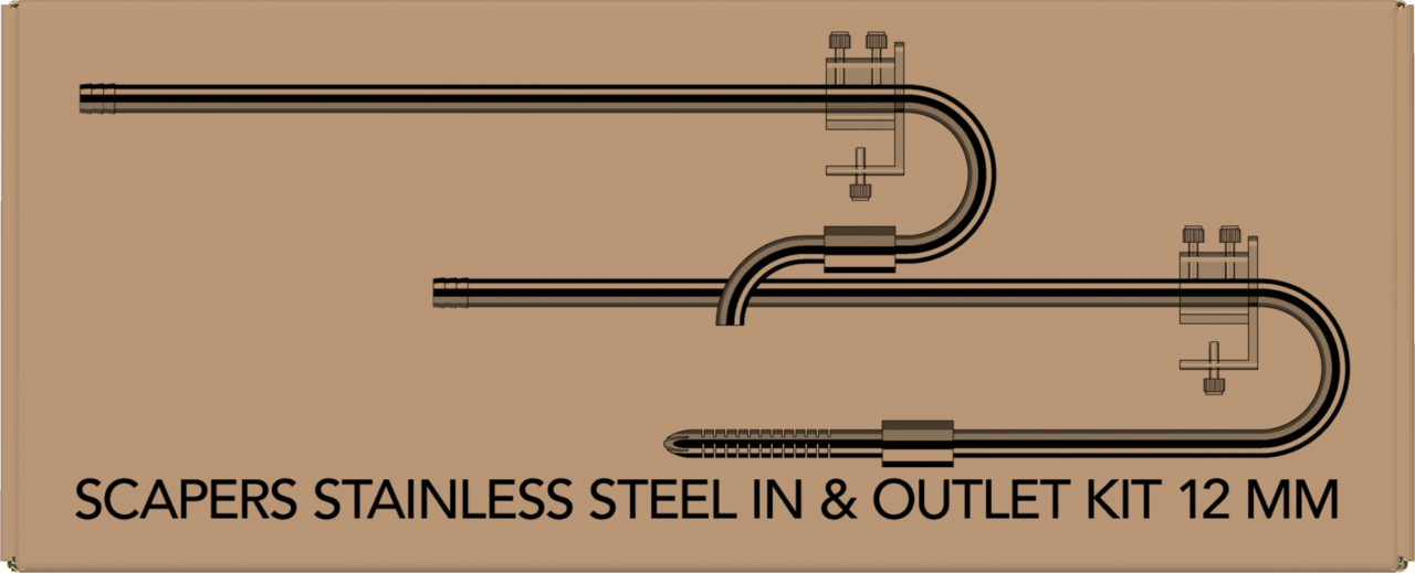 Superfish Scapers Stainless Steel In & Outlet Kit