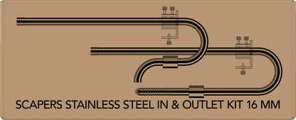 Superfish Scapers Stainless Steel In & Outlet Kit