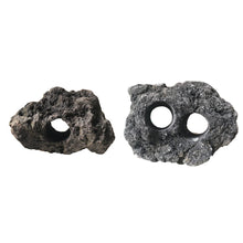 Drilled Black Lava Rock